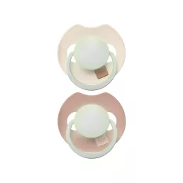   LOVI Világító dinamikus szilikon cumi Prime 6-18hó 2db (púderszín-bőrszín)