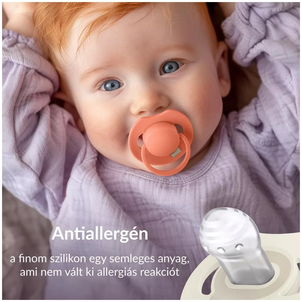 LOVI Világító dinamikus szilikon cumi Prime 6-18hó 2db (púderszín-bőrszín)