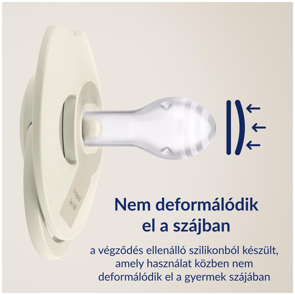 LOVI Világító dinamikus szilikon cumi Prime 18hó 2db (púderszín-bőrszín)