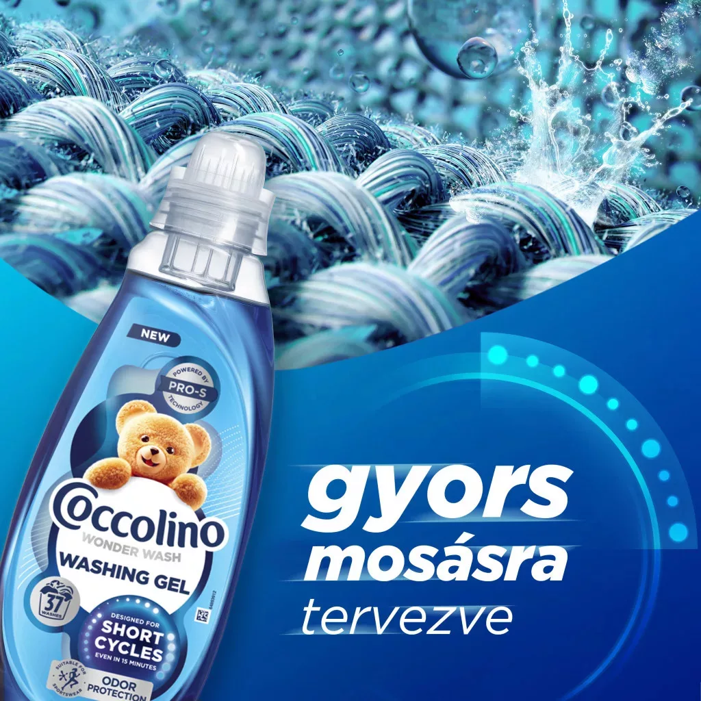 Coccolino Wonder Wash Odor Defence folyékony mosószer 37 mosás (1480 ml)
