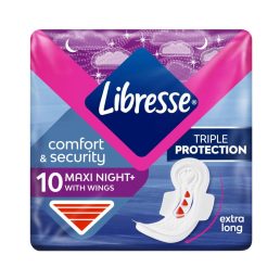   Libresse Maxi Goodnight+ Comfort & Security éjszakai egészségügyi betét (10 db)