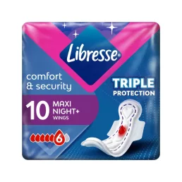   Libresse Maxi Goodnight+ Comfort & Security éjszakai egészségügyi betét (10 db)