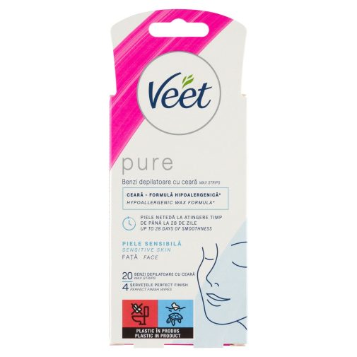 Veet Pure Gyantaszalagok Arcra – érzékeny bőrre (20 db)