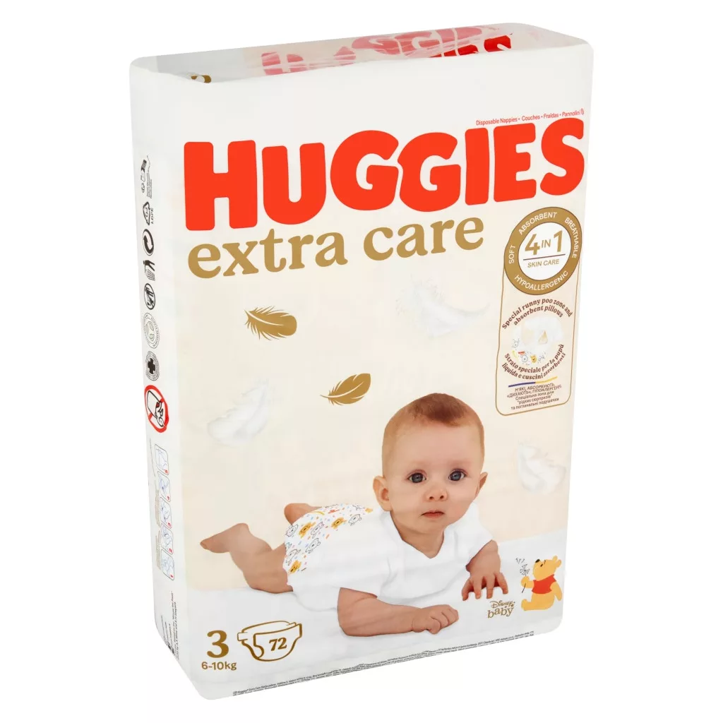 Huggies Extra Care pelenka 3, 6-10 kg, 72 db