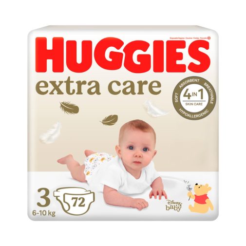 CSOMAGOLÁSSÉRÜLT - Huggies Extra Care pelenka 3, 6-10 kg, 72 db