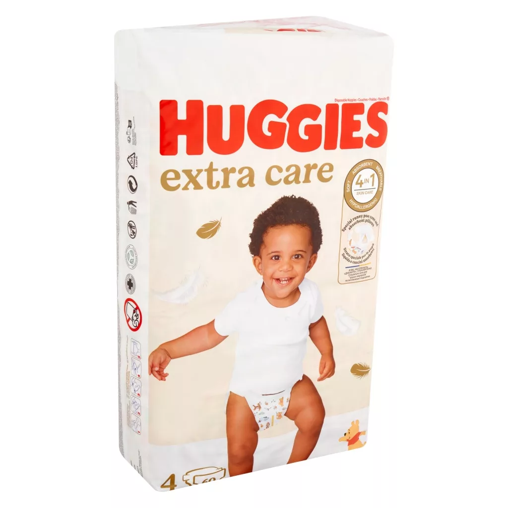 Huggies Extra Care pelenka 4, 8-16 kg, 60 db