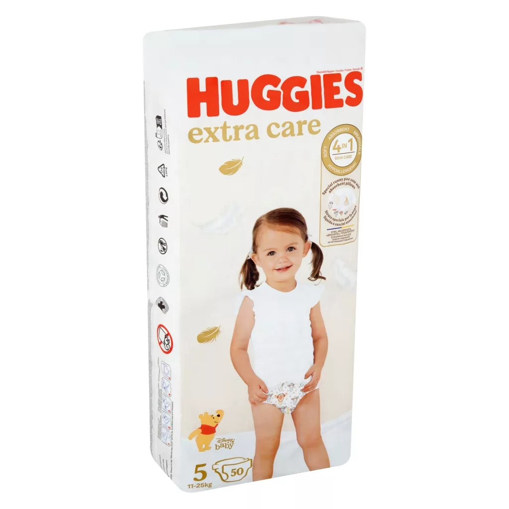 Huggies Extra Care pelenka 5, 11-25 kg, 50 db