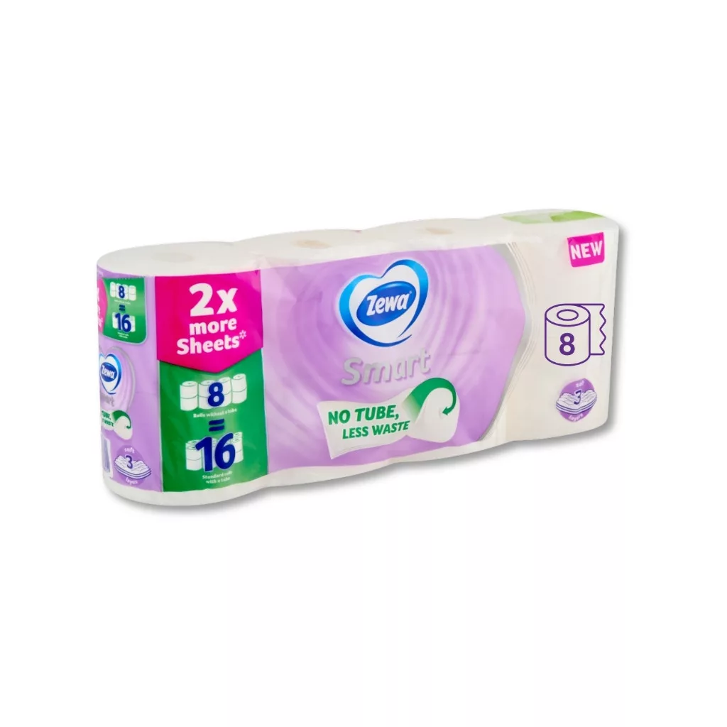 Zewa Smart Coreless gurigamentes toalettpapír 3 rétegű (8 tekercs)