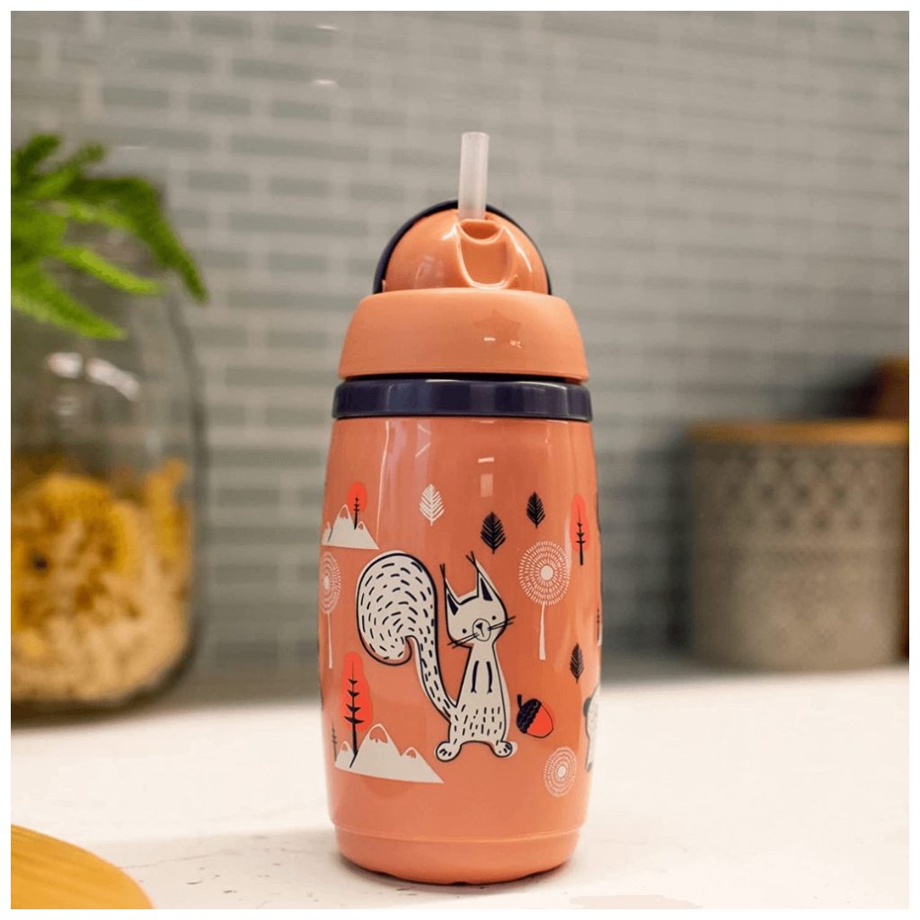 Tommee Tippee Superstar insulated straw szívószálas hőtartó pohár 266 ml, 12 hó+(rózsa)