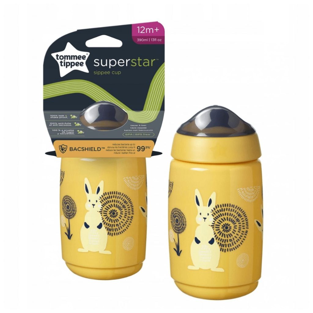 Tommee Tippee Superstar sippee csőrös itatópohár 390 ml, 12 hó+ (mustársárga)