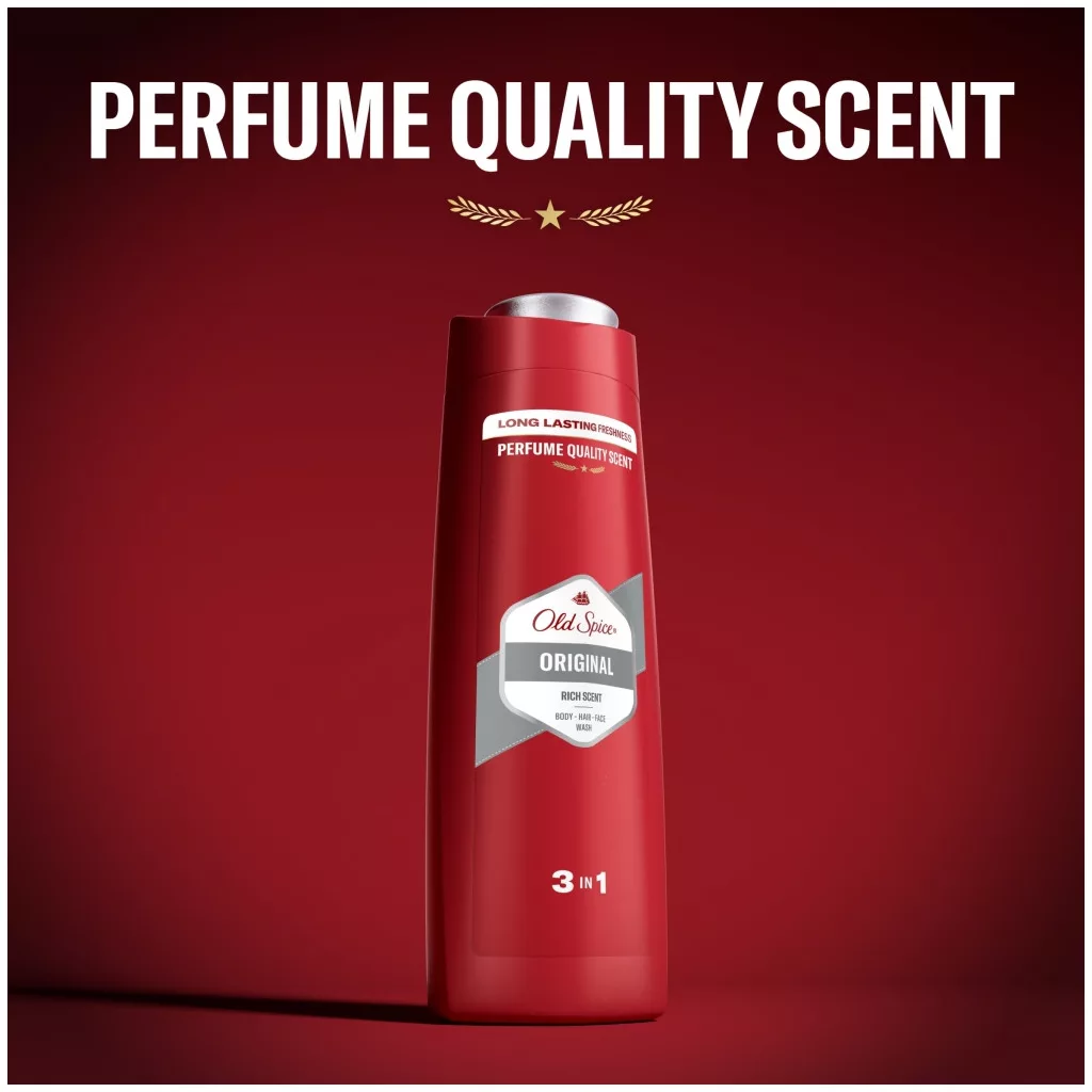 Old Spice Original 3 az 1-ben tusfürdő és sampon férfiaknak (400 ml)