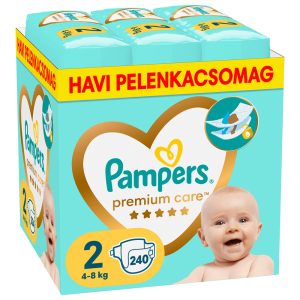 Pampers Premium Care pelenka, Mini 2, 4-8 kg, HAVI PELENKACSOMAG 240 db