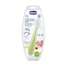 Chicco szilikon kanál puha, hajlékony fejjel (zöld)