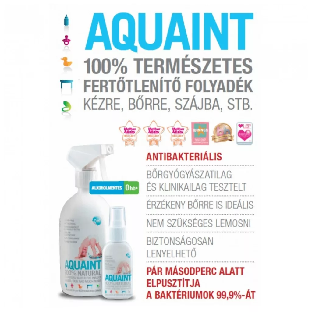 Aquaint természetes antibakteriális fertőtlenítő folyadék (50 ml)