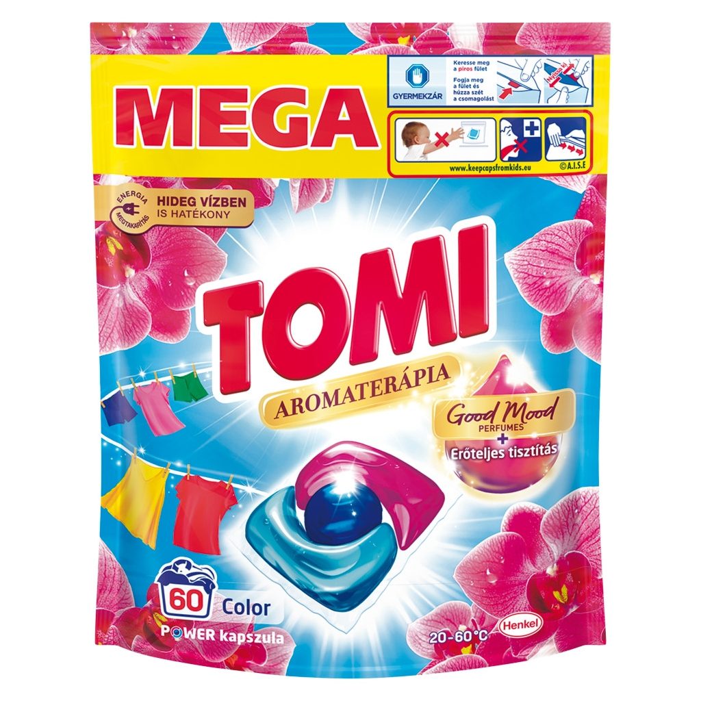 Tomi 3+1 Power Caps Aromaterápia Orchidea mosókapszula (60 mosás)