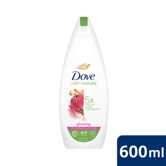 Dove Care Nature Glowing krémtusfürdő lótuszvirág kivonattal és rizsvízzel 600 ml