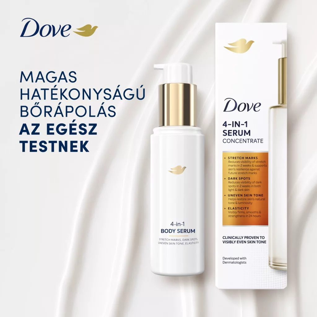 Dove 4 az 1-ben testszérum 100 ml + AJÁNDÉK neszeszer táska