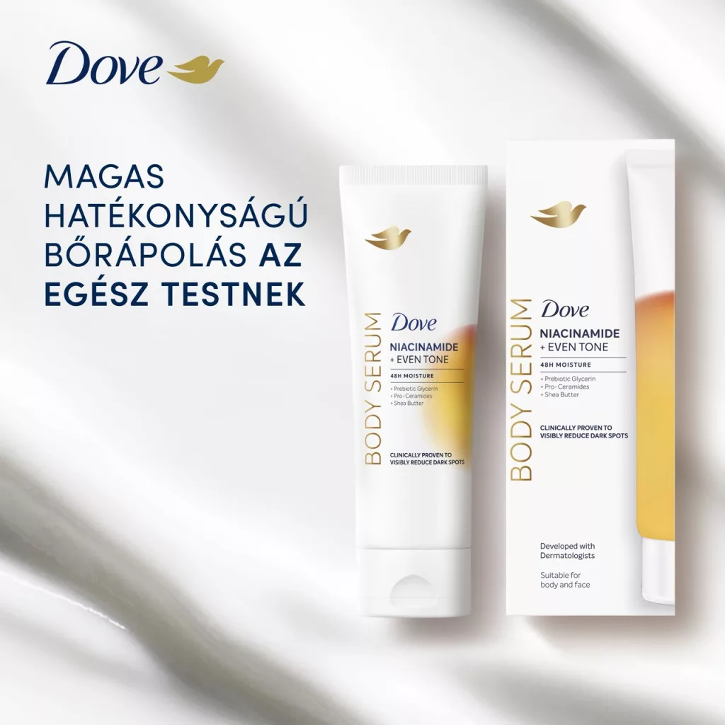 Dove Niacinamide & Even Tone testszérum 200 ml + AJÁNDÉK neszeszer táska