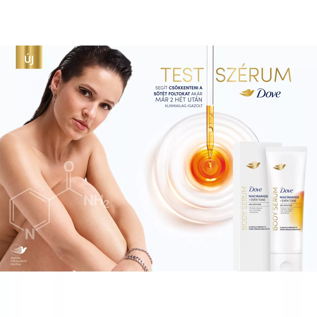 Dove Niacinamide & Even Tone testszérum 200 ml + AJÁNDÉK neszeszer táska