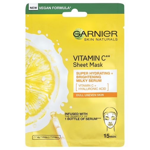 Garnier Skin Naturals Ragyogást adó fátyolmaszk C-vitaminnal (28 g)
