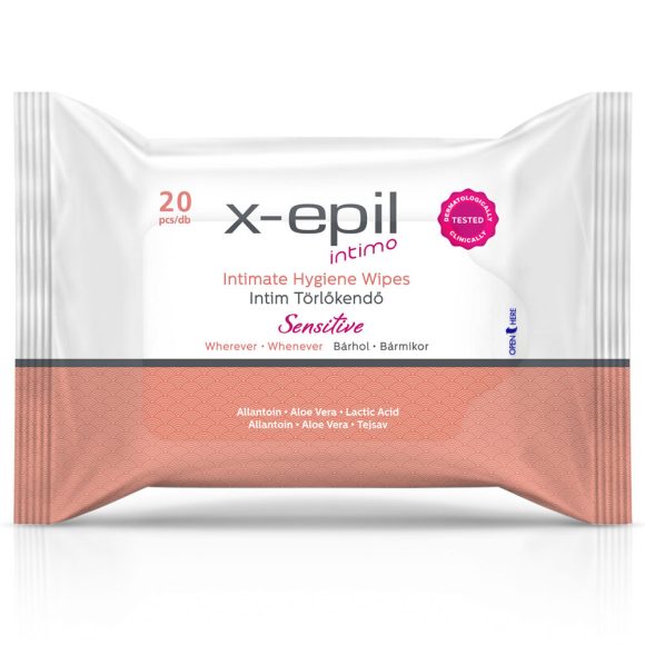 X-Epil Intimo Intim törlőkendő - sensitive (20 db)