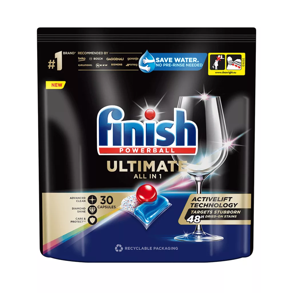 Finish Powerball Ultimate All in 1 mosogatógép-kapszula, regular (30 db)