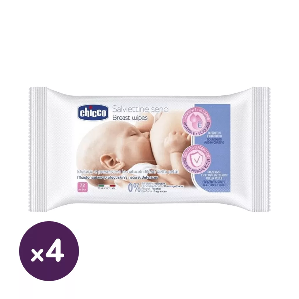 Chicco melltörlő kendő 4x72 db