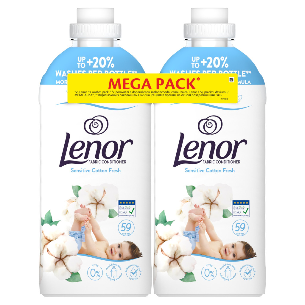 Lenor Öblítő Cotton Fresh 118 mosáshoz (2x1239 ml)