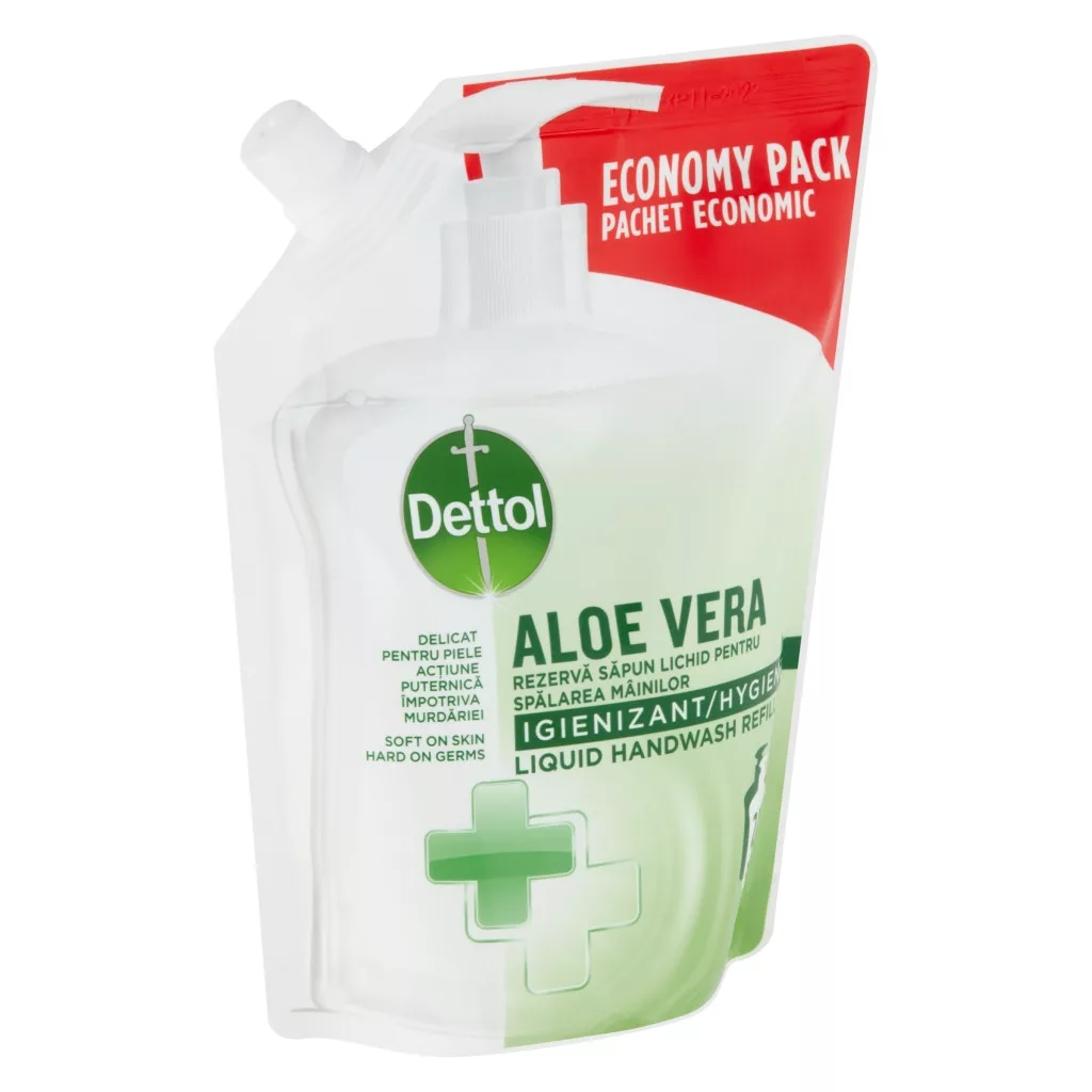 Dettol pumpás folyékony szappan utántöltő, Aloe Vera (500 ml)