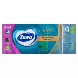   Zewa Softis Menthol Breeze illatosított papír zsebkendő 4 rétegű (10x9 db)