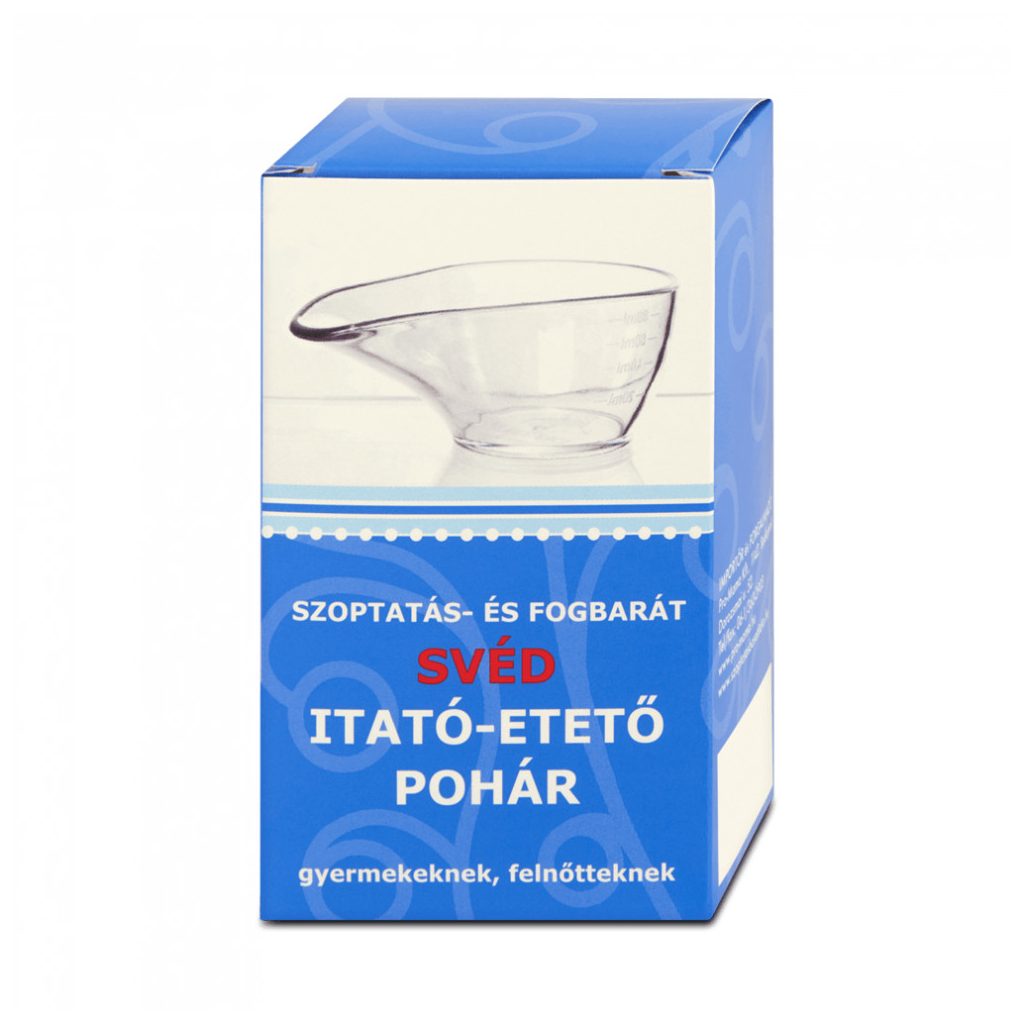 Szoptatás és fogbarát svéd itató-etetőpohár 80 ml