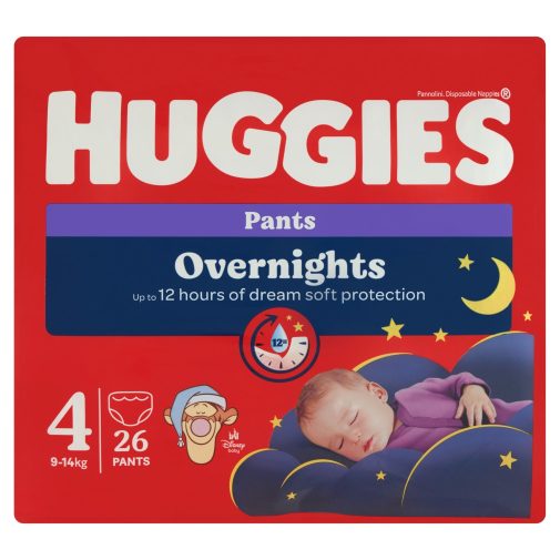 Huggies Overnights éjszakai bugyipelenka 4, 9-14 kg, 26db