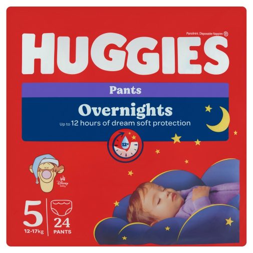 Huggies Overnights éjszakai bugyipelenka 5, 12-17 kg (24 db)