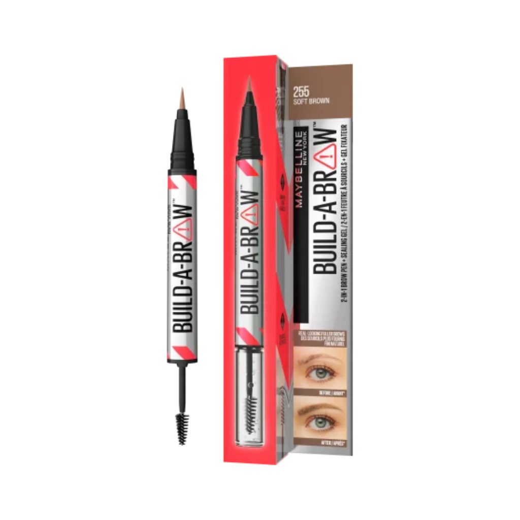 Maybelline New York Build A Brow 255 Soft Brown marker és szemöldökzselé (1 db)