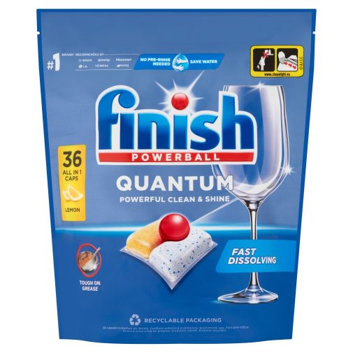 Finish Powerball Quantum All in 1 mosogatógép-kapszula, lemon (36 db)