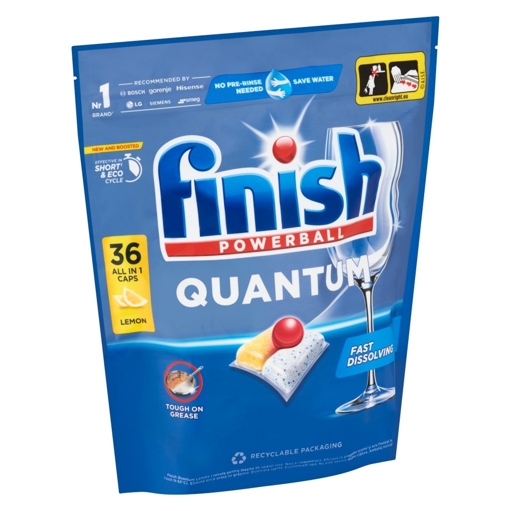 Finish Powerball Quantum All in 1 mosogatógép-kapszula, lemon (36 db)