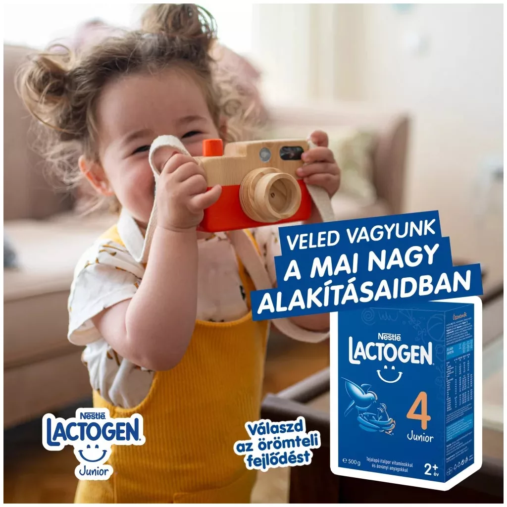 Nestlé Lactogen 4 Junior Vaníliás ízű Tejalapú italpor vitaminokkal és ásványi anyagokkal 24hó+ (1000 g)
