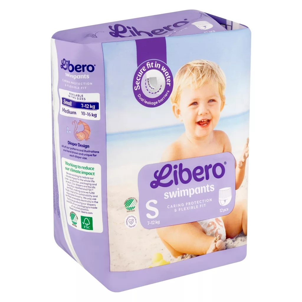 Libero Swimpants small úszópelenka 7-12 kg, 12 db