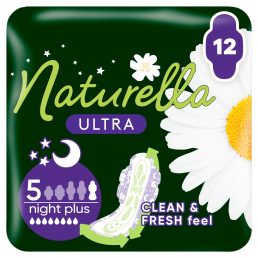   Naturella Ultra Night Plus egészségügyi szárnyas betét, 5-ös méret (12 db)