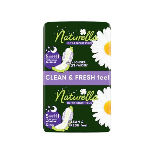 Naturella Ultra Night Plus egészségügyi szárnyas betét, 5-ös méret (12 db)