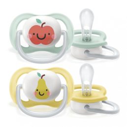   Philips Avent SCF080/17 Ultra air játszócumi neutral 0-6 hó 2db (alma-körte)