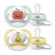Philips Avent SCF080/17 Ultra air játszócumi neutral 0-6 hó 2db (alma-körte)