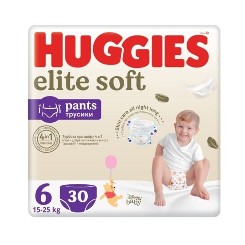 Huggies Elite Soft bugyipelenka 6, 15-25 kg, 30 db