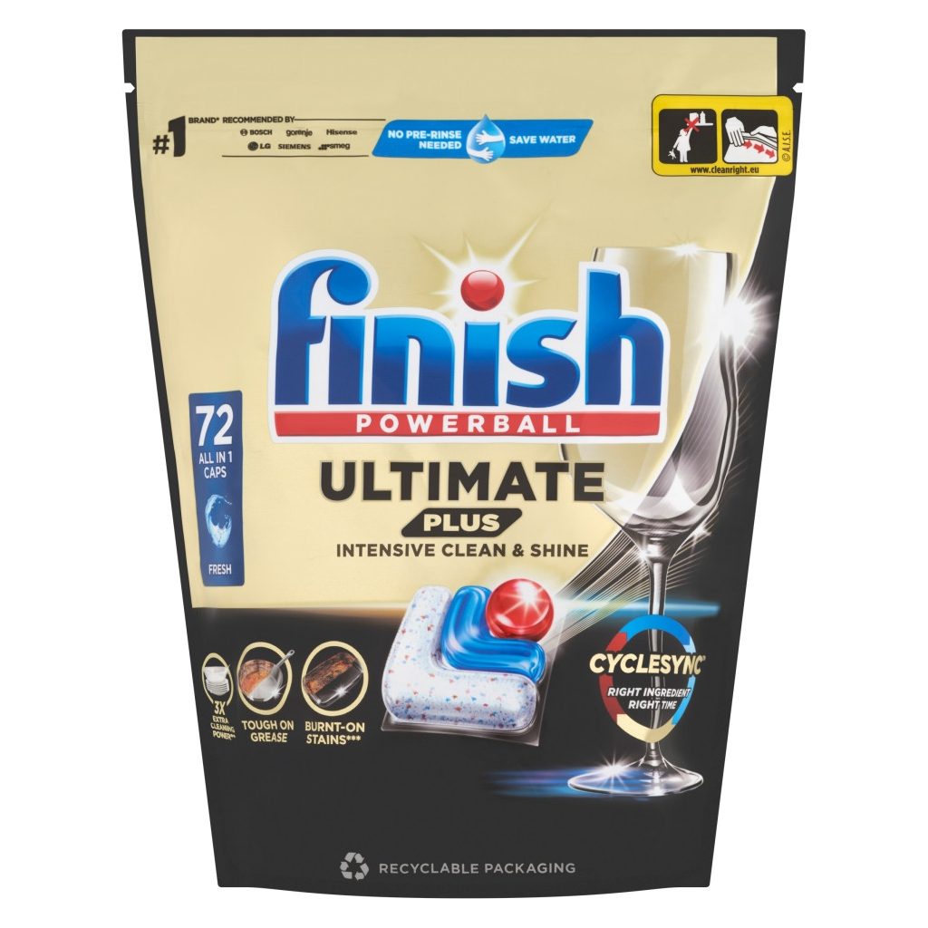 Finish Powerball Ultimate Plus All in 1 mosogatógép-kapszula, regular (72 db)