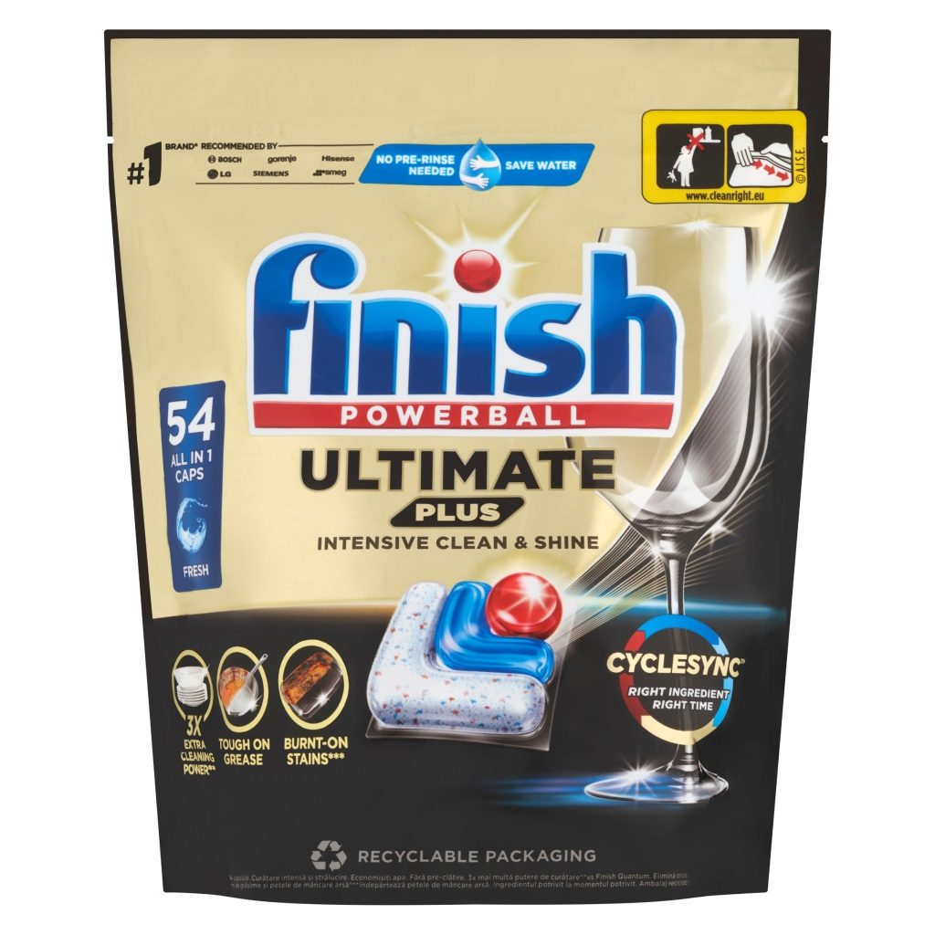 Finish Powerball Ultimate Plus All in 1 mosogatógép-kapszula, regular (54 db)