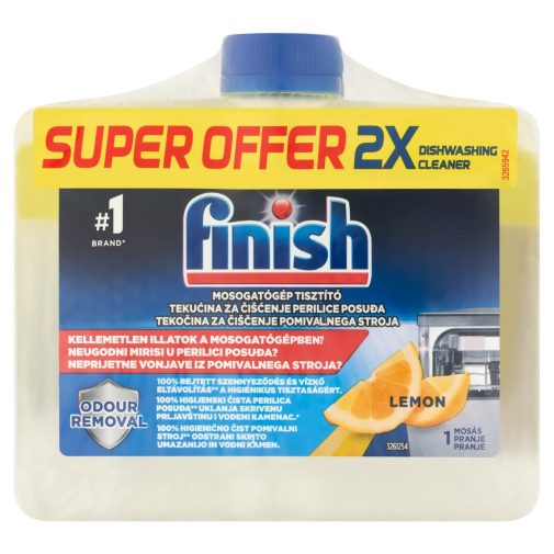 Finish citromos mosogatógép tisztító folyadék (2x250 ml)