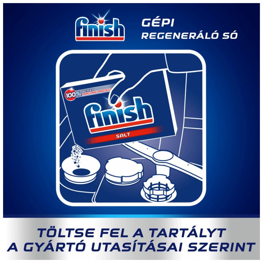 Finish regeneráló mosogatógép só 3x1,5 kg