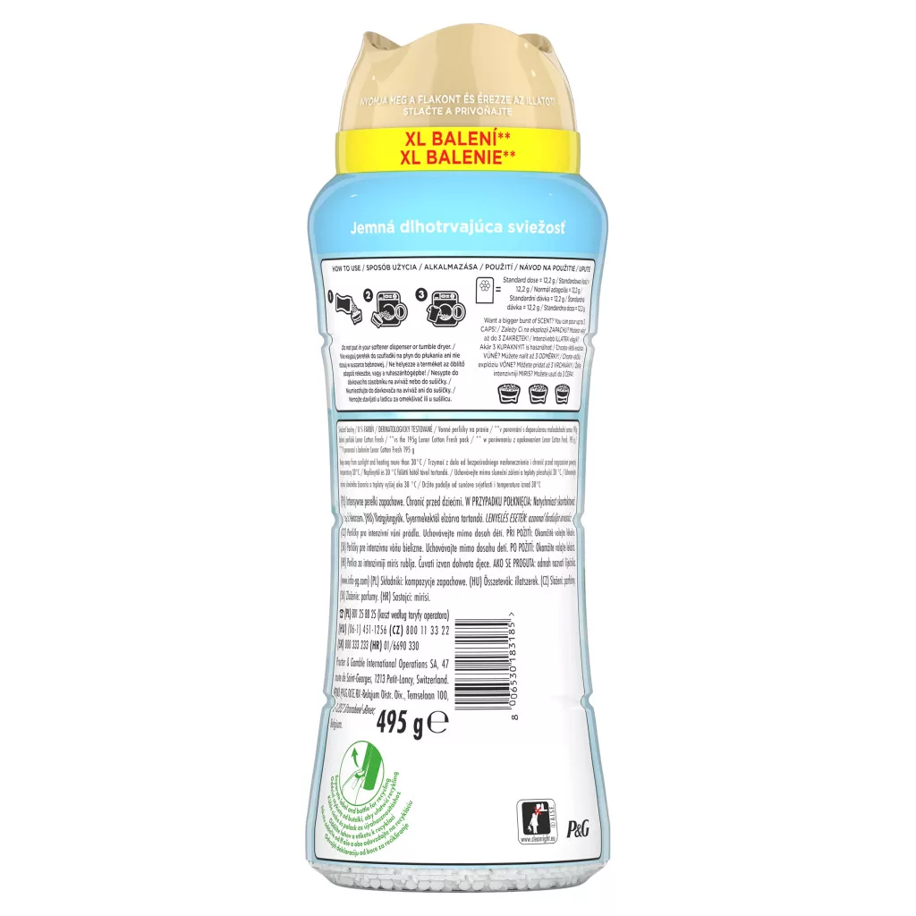 Lenor Parfümgyöngy Cotton Fresh 495 g (41 mosás)