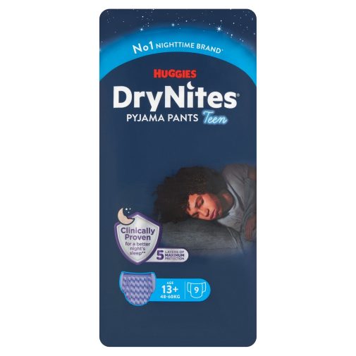Huggies Drynites éjszakai pelenka, 13+ éves korú fiúknak, 48-60 kg, 9 db