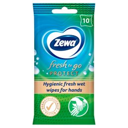   Zewa Fresh To Go Protect higiénikus nedves kéztisztító kendő (10 db)